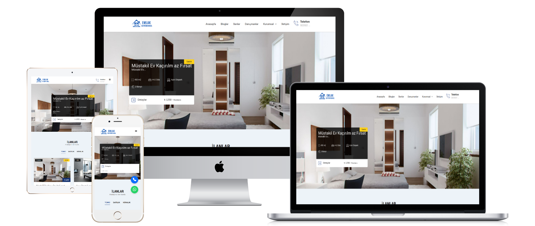 White v3 Emlak ve Gayrimenkul Web Paketi