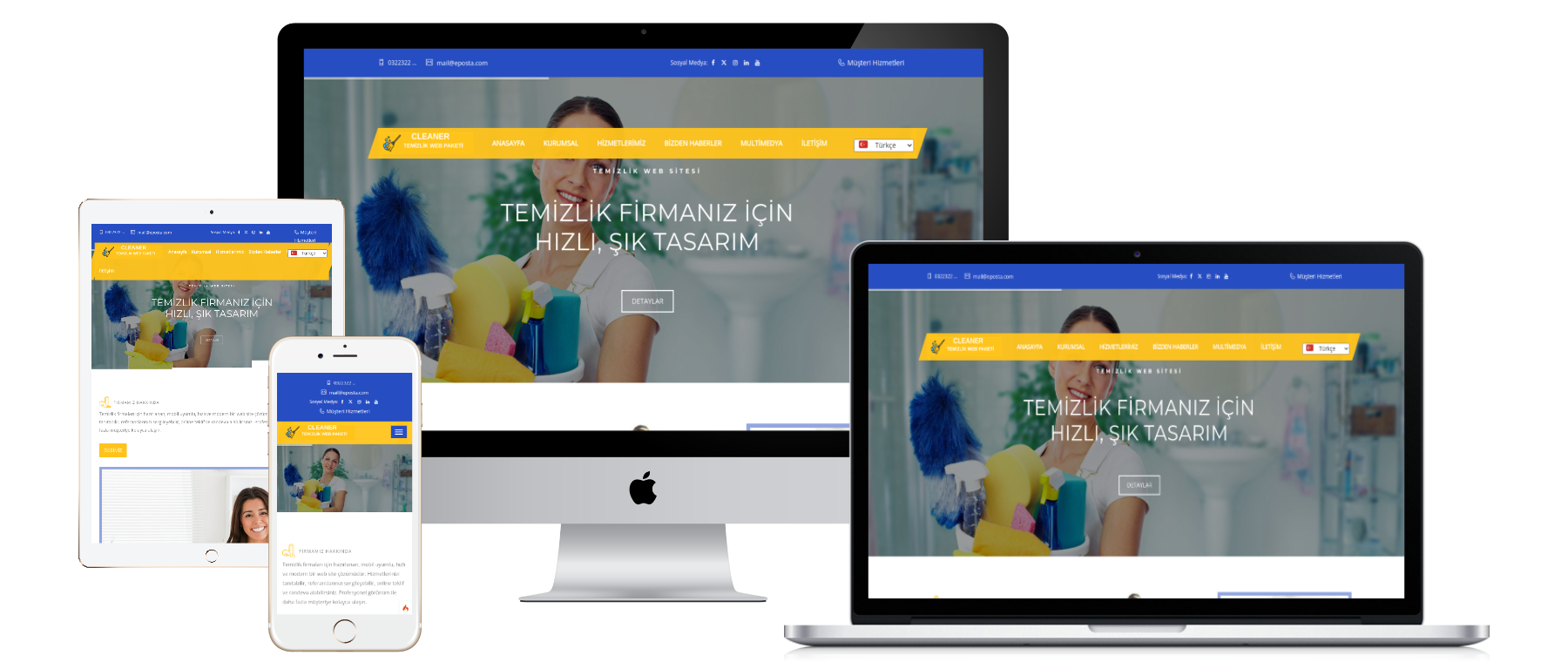 Cleaner Temizlik Firması Web Paketi