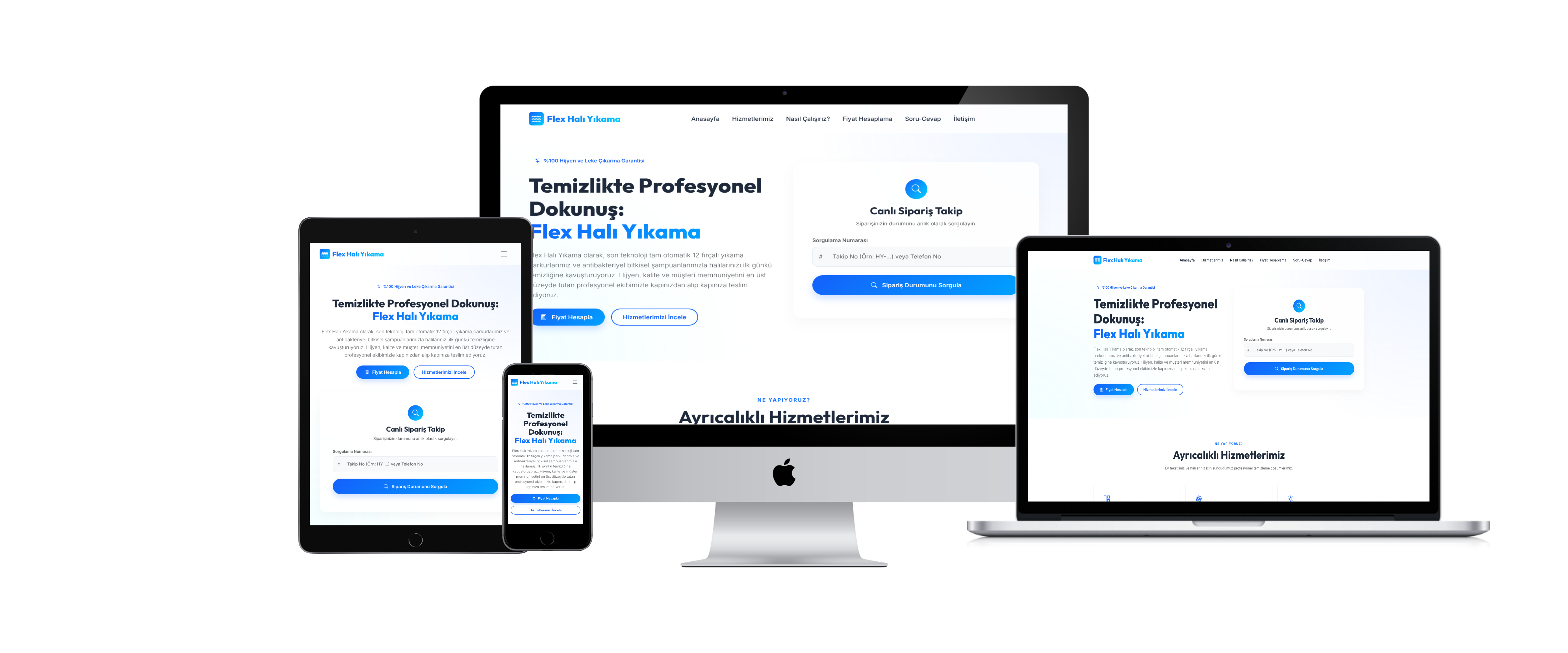 Profesyonel Halı Yıkama Otomasyonu ve Web Sitesi | Flex